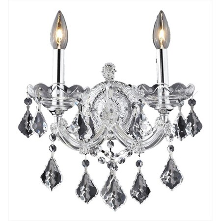 Lighting Business 2800W2C-RC 12 W x 12 H in. Maria Theresa Collection Wall Sconce - Royal Cut, Chrome Finish LI280320